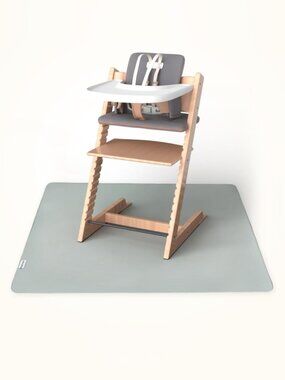 Tiny Twinkle Sage Green Splat Mat for Under High Chair